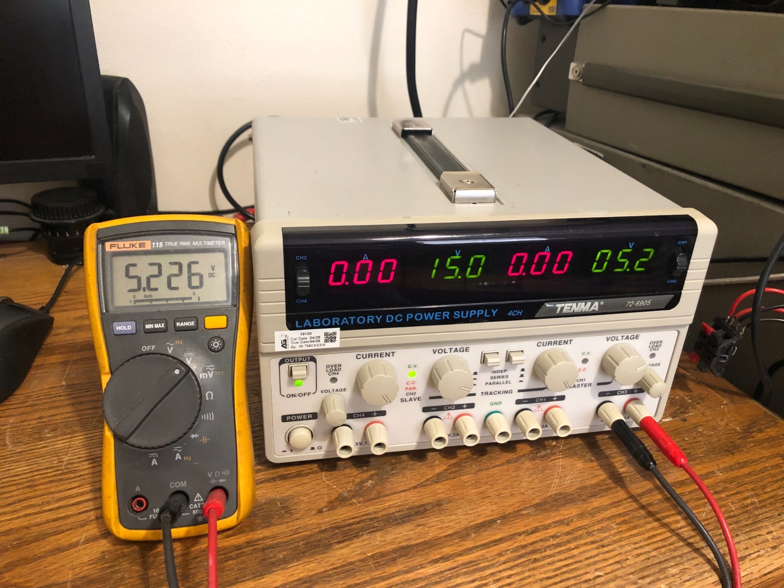 Working Tenma Quad Output Independent Linear Regulated DC Power Supply