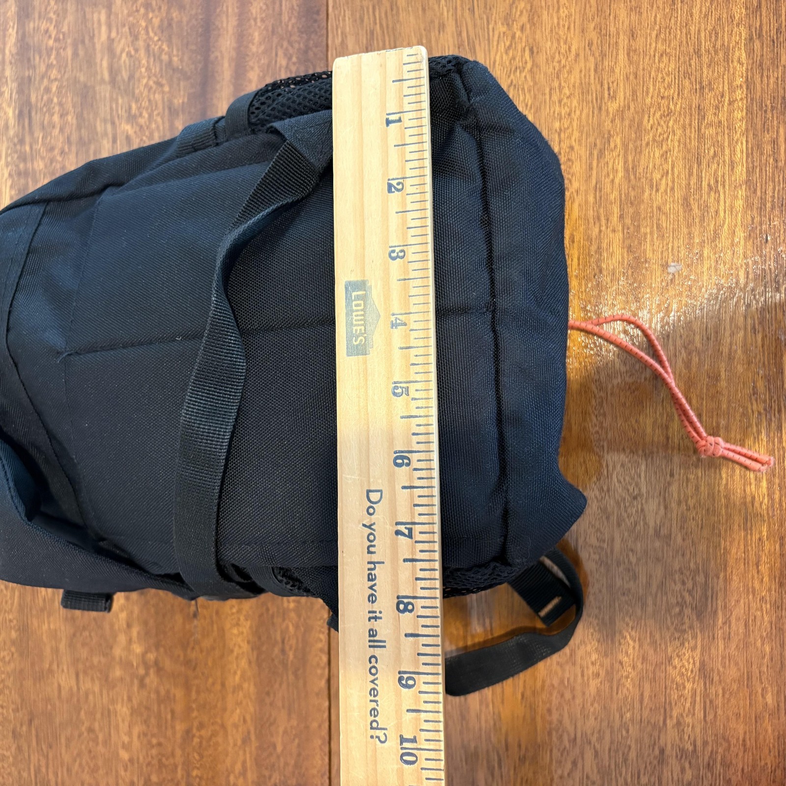 Mini Backpack Black Orange Bungee Mesh Pockets Disney McQueen Baymax Charms