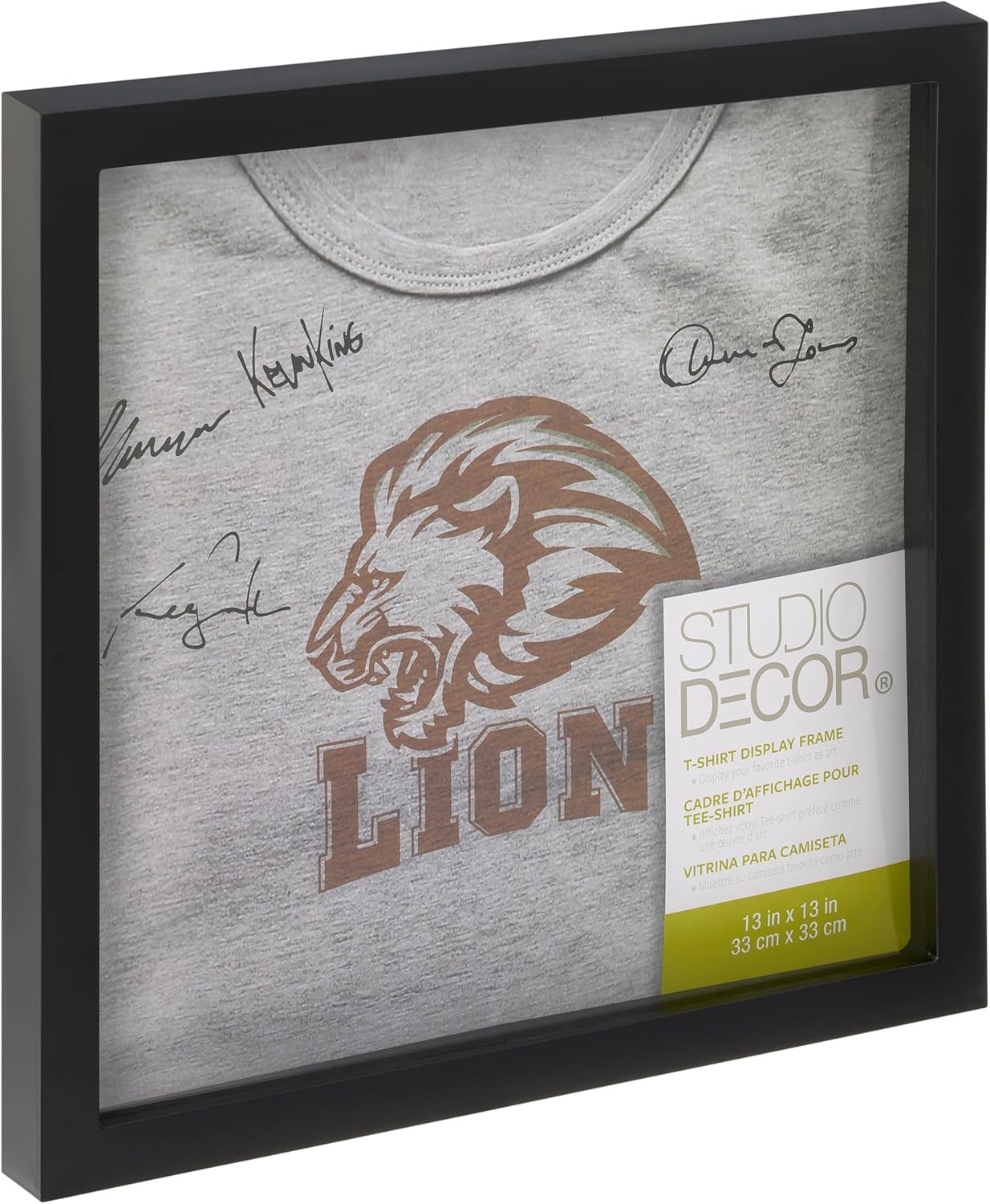 T-Shirt Display Frame - Display Case for Shirts, Jerseys, Memorabilia - Black, 1