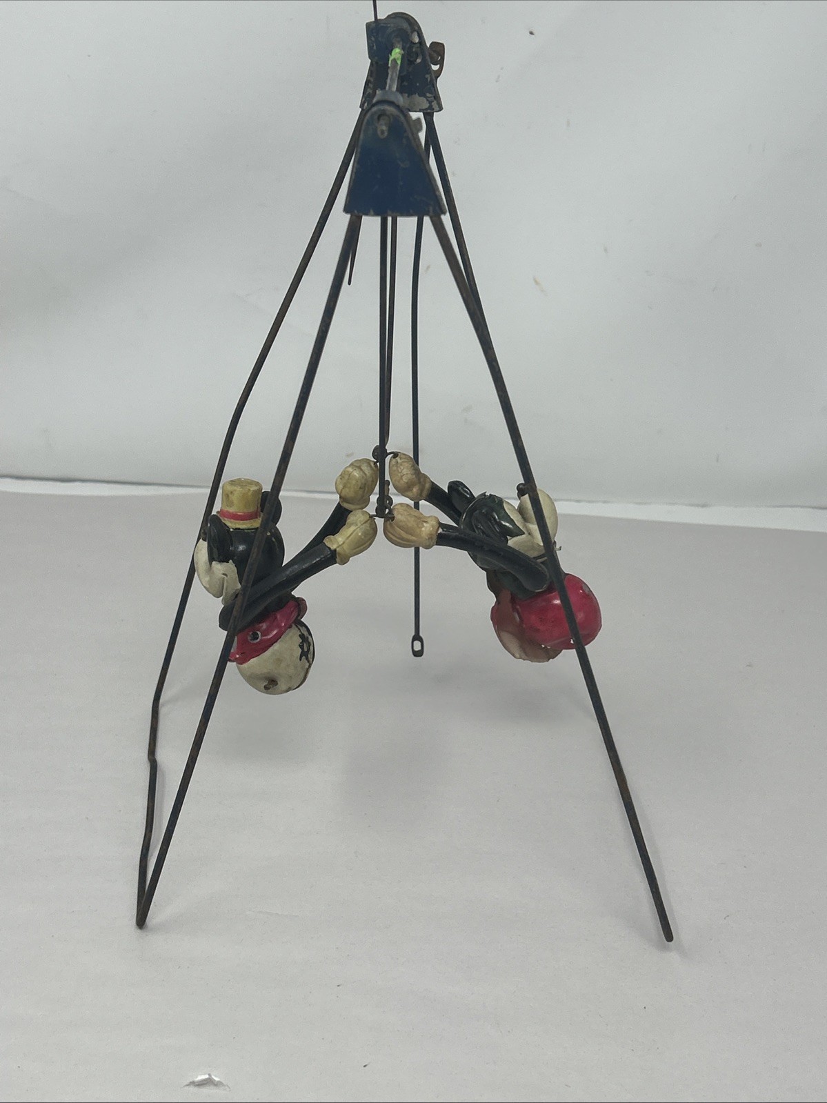 Celluloid Mickey & Minnie Mouse Acrobats Wind Up Toy Vintage Rare Read 1930s