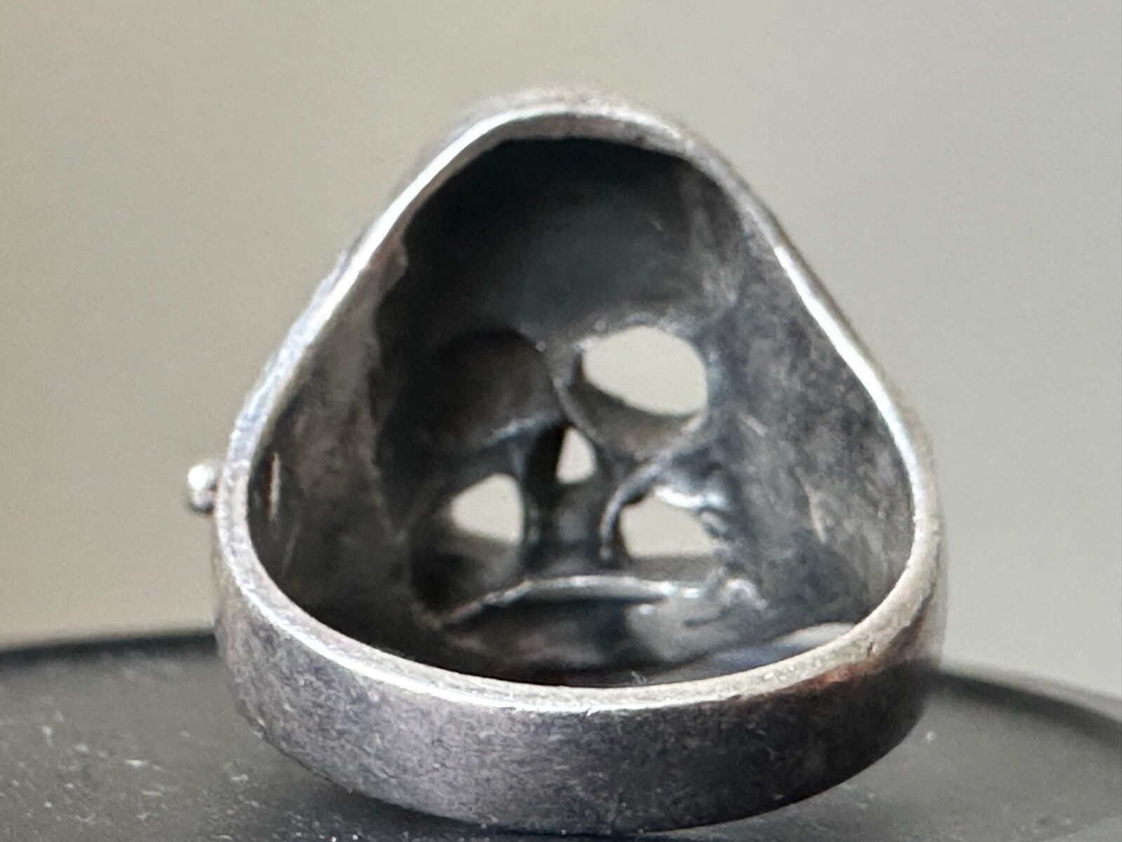 RUSSIA biker RING silver 925 pirate skull military ring soldier TALISMAN war