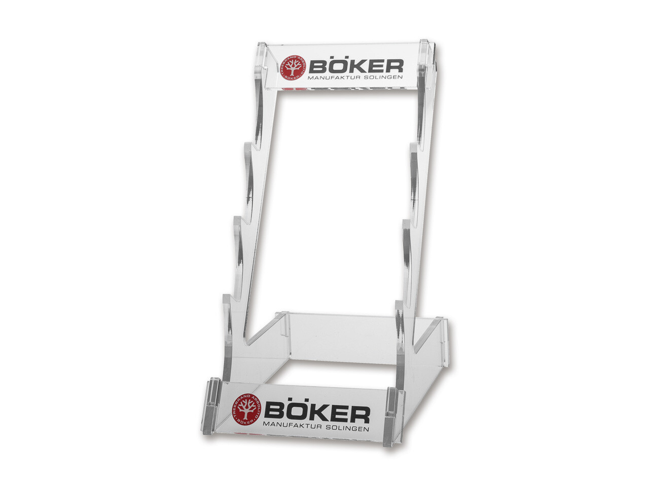 BOKER Acrylic Stand 4 Knife Display Rack Fixed Blades Holder Showcase 099947