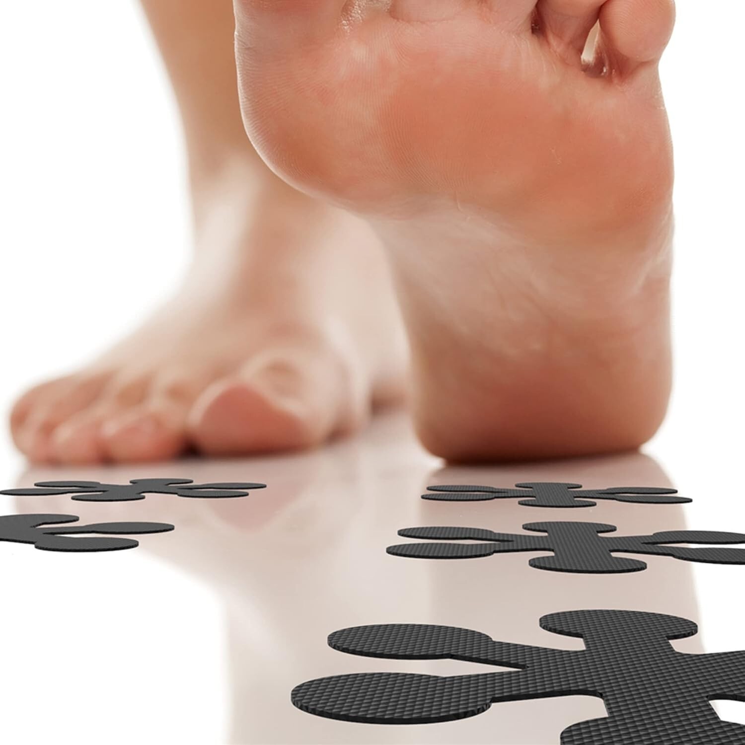 24PCs Bath Tub Shower Stickers Anti Slip Grip Flower Non-Slip Stickers Multi-Col