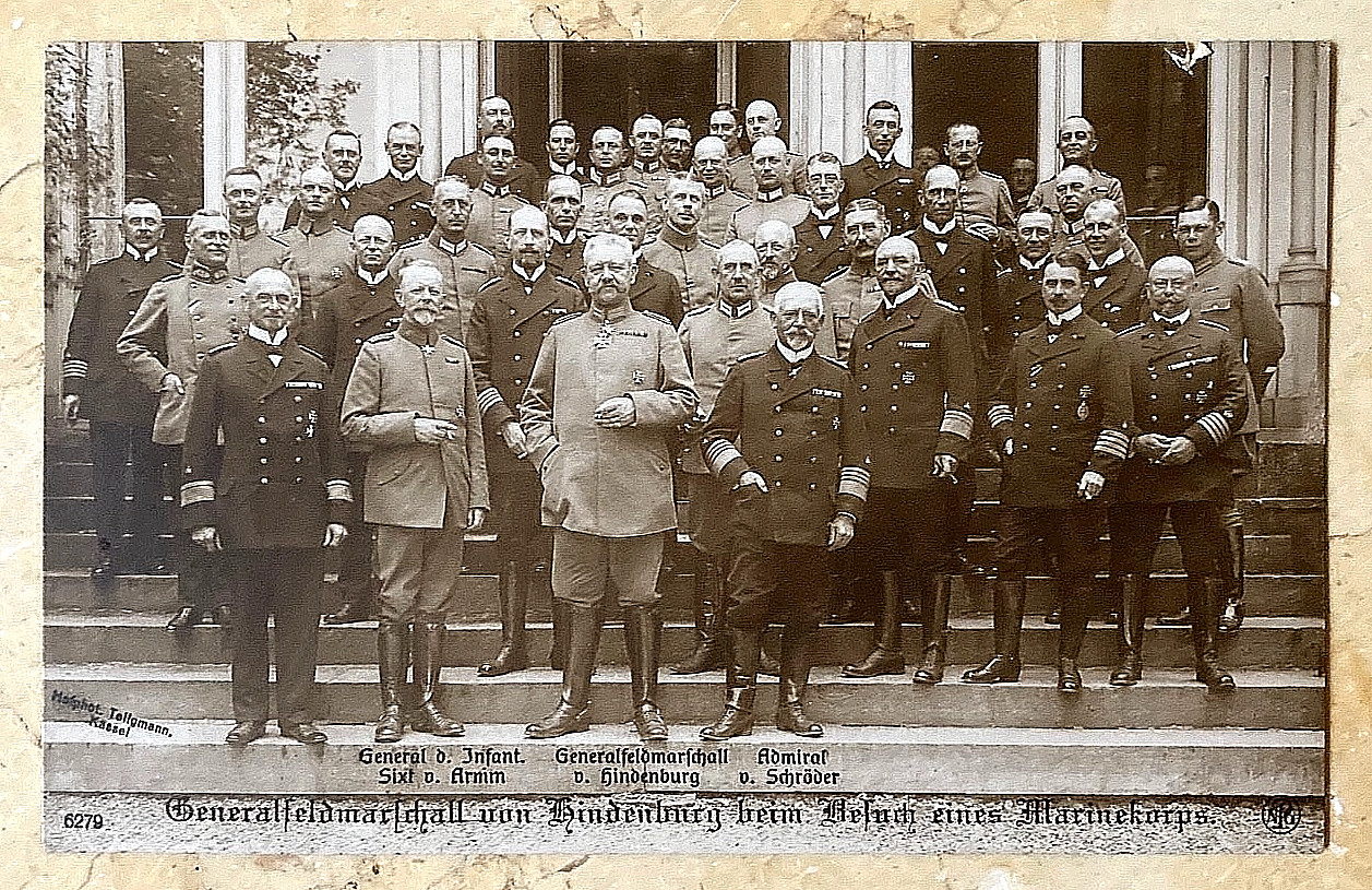RARE! WW1 GERMAN ARMY COMMAND NAVAL CORPS FLANDERS BRUGES BELGIUM PHOTO POSTCARD