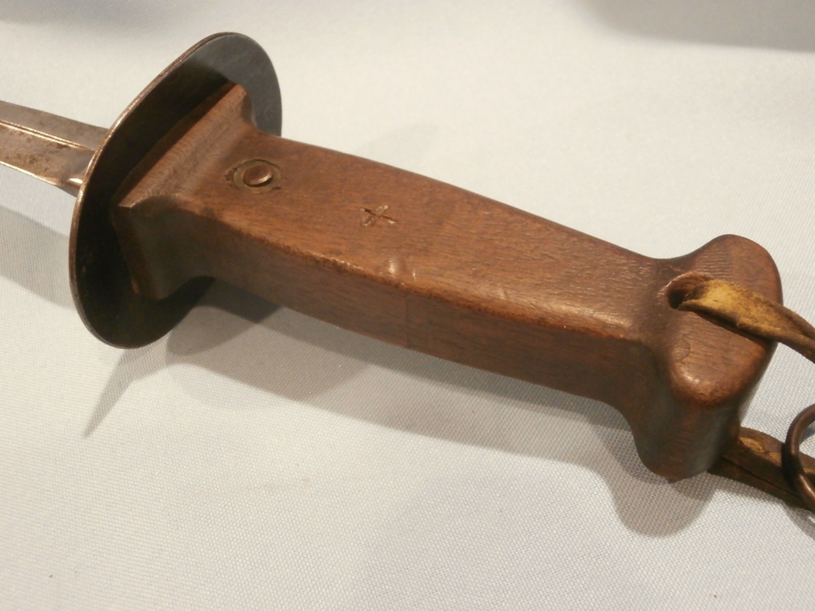 WWI BELGIAN FIGHTING KNIFE PLUS WWI BELGIAN TRAINER SET OF TWO RARE!