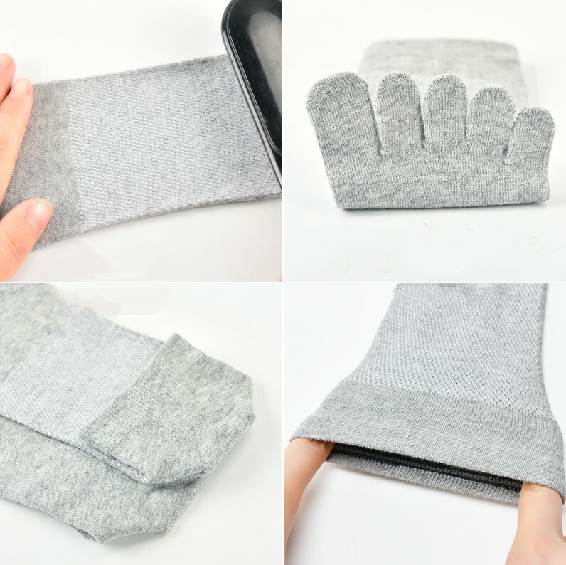 5-6 Pack 100% Cotton Women Low Cut Ankle Five Finger Toe Socks Sport Breathe 5-9