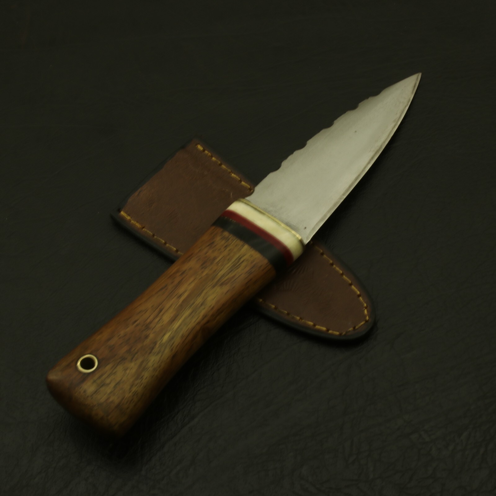 8 inches Celtic Scottish Dirk SGIAN DUBH DAGGER Bone Handle Knife Scotland