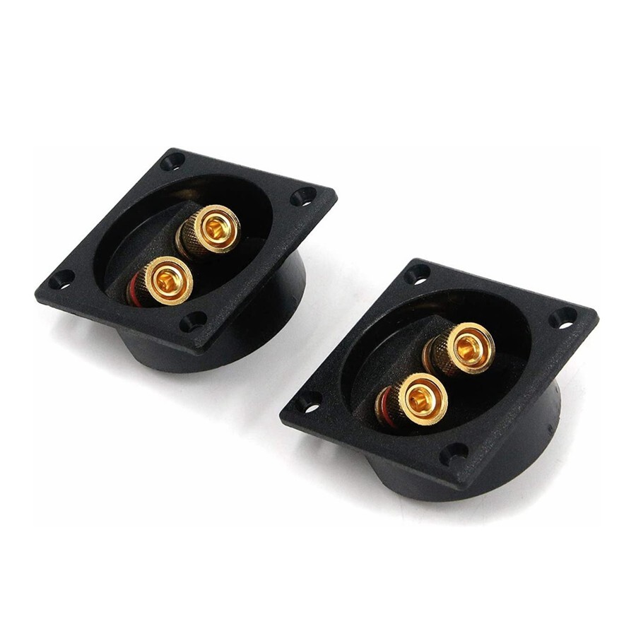 2 Pack 2-Way Speaker Box Terminal Binding Post Cup Box 2.2" Screw Connector N715
