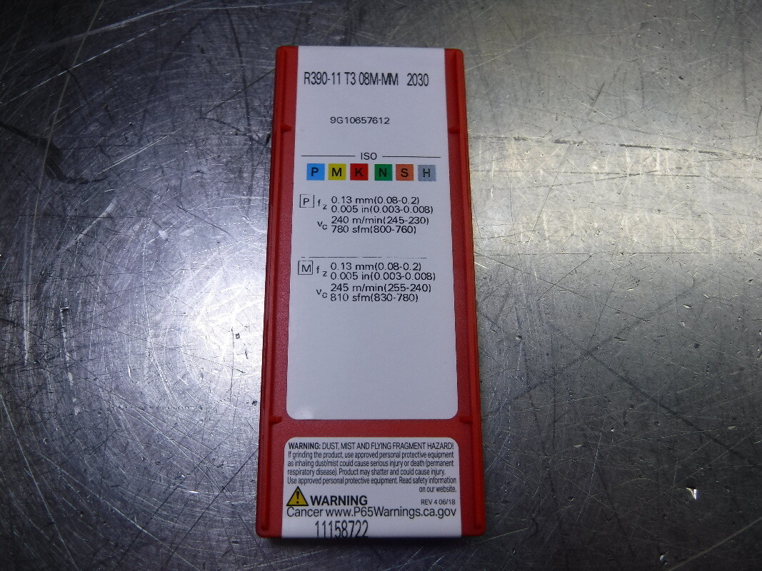 Sandvik Carbide Inserts QTY10 R390-11T308M-MM 2030 (LOC1442)