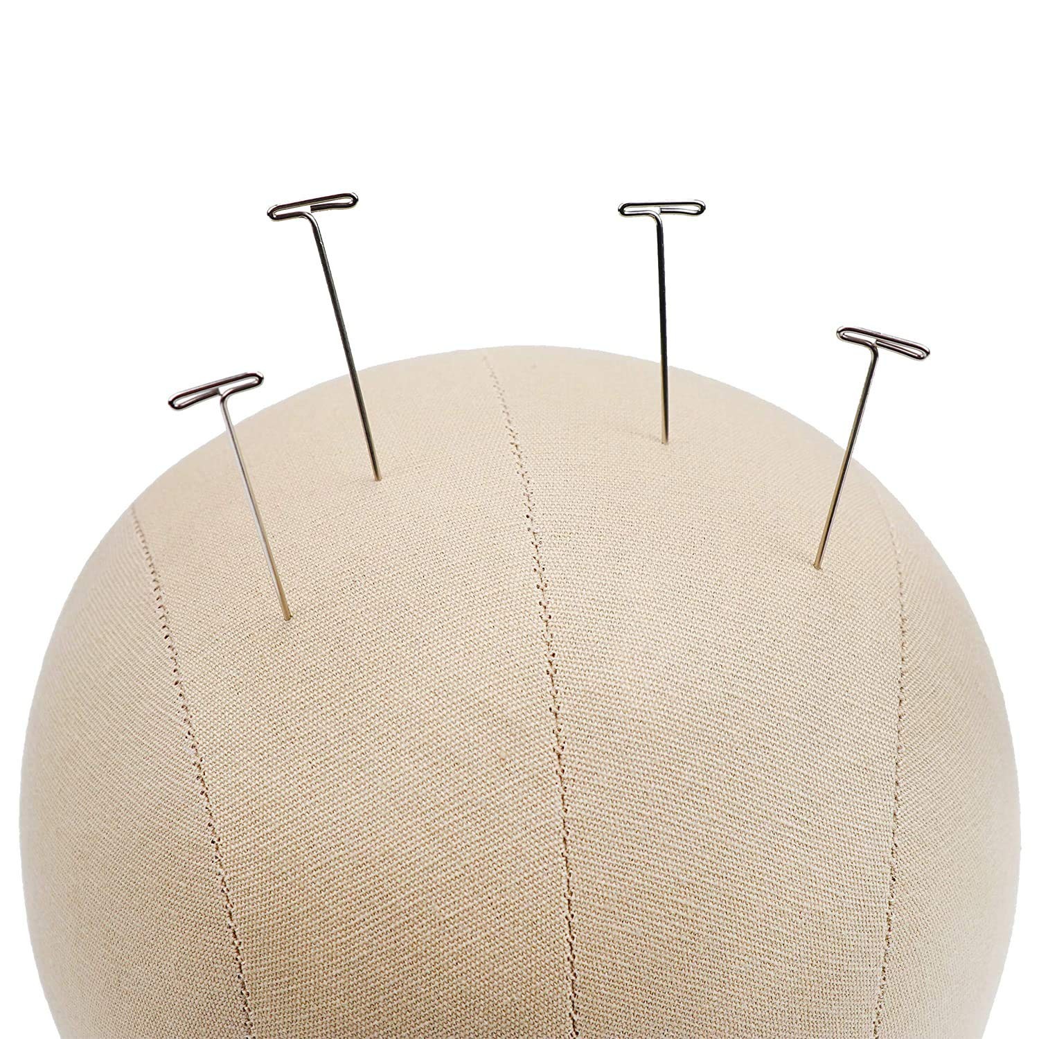 20-24 Cork Canvas Block Head Wig Display Styling Head w/ Mount Hole 22