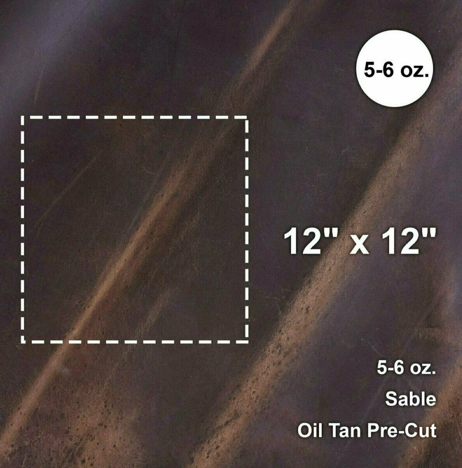 ELW Sable Brown Oil Tan Cowhide Full Grain Leather Pre-Cuts 6" to 48" 5/6 Oz