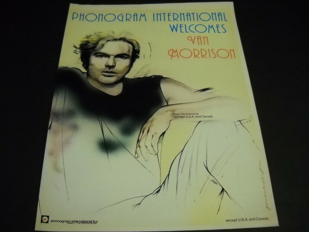VAN MORRISON is welcomed by Phonogram International 1979 PROMO POSTER AD
