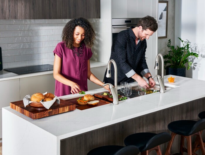 Ruvati 45" Workstation Two-Tiered Undermount 16 Gauge Kitchen Sink-RVH8333