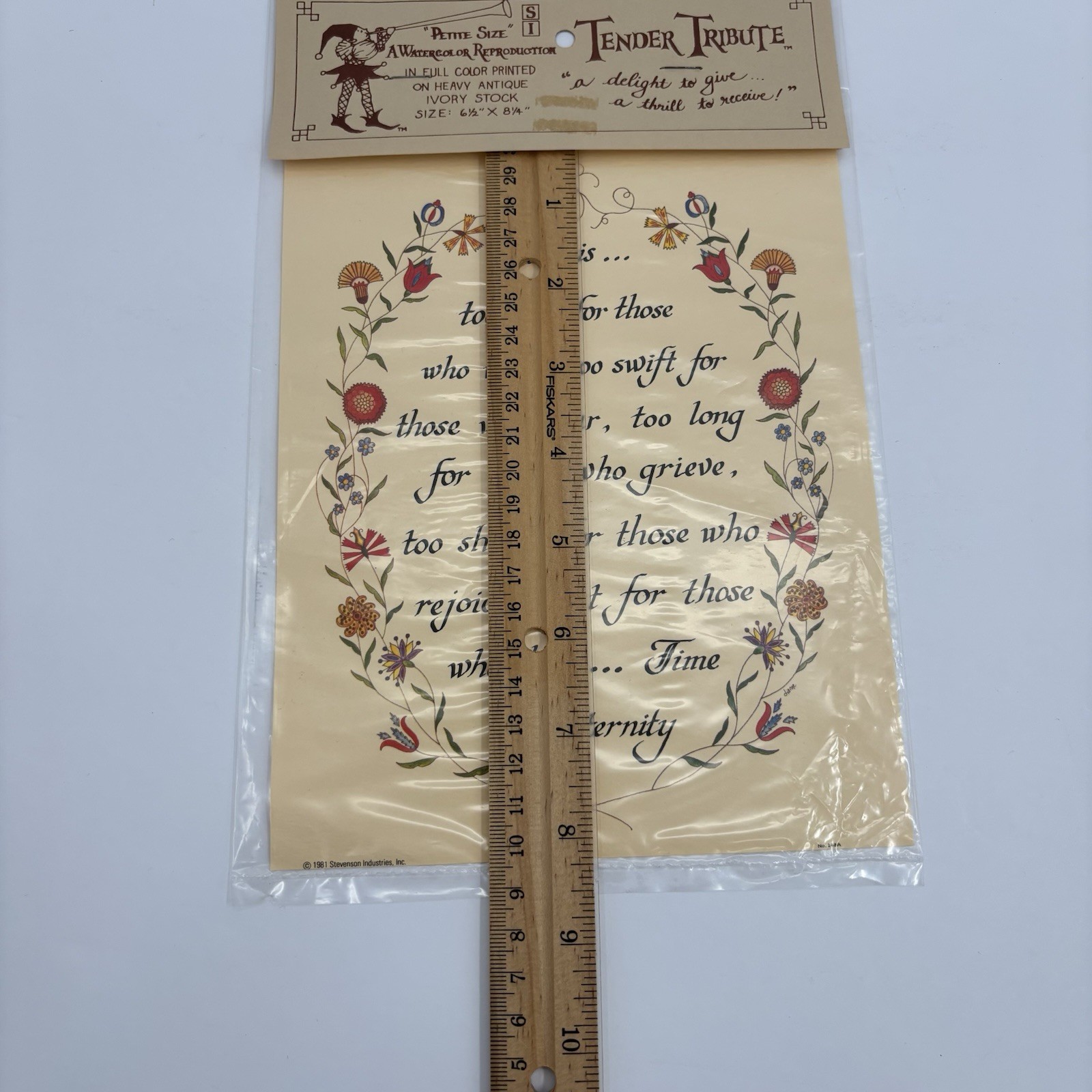 Vintage Petite Tender Tributes Wall Art Inspiration Quote Ivory Stock 6.5 x 8.25