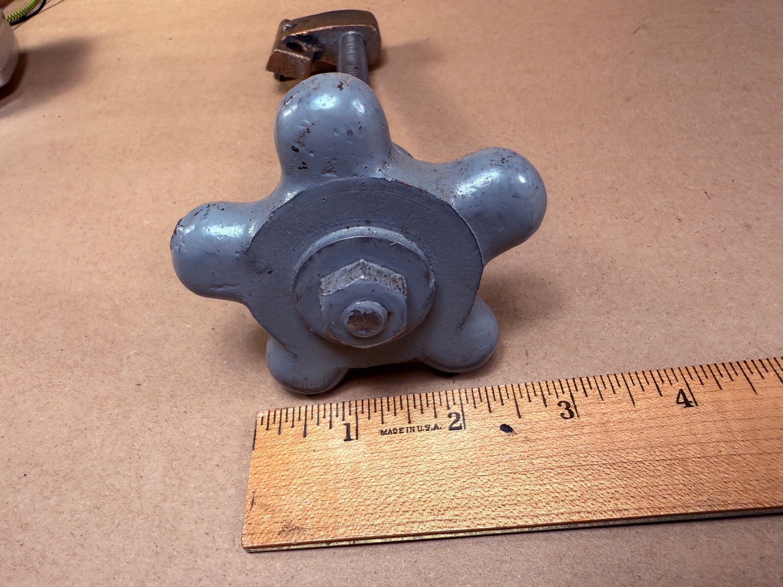 Vintatge Horizontal Milling Saddle Cross Slide Leadscrew Brass Nut + Knob