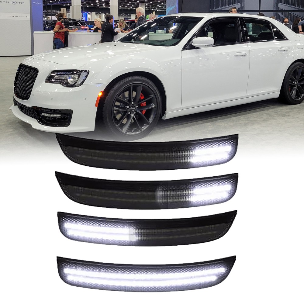 Front Rear LED Bumper Side Marker Lights For 2015-2023 Chrysler 300 300C 300S