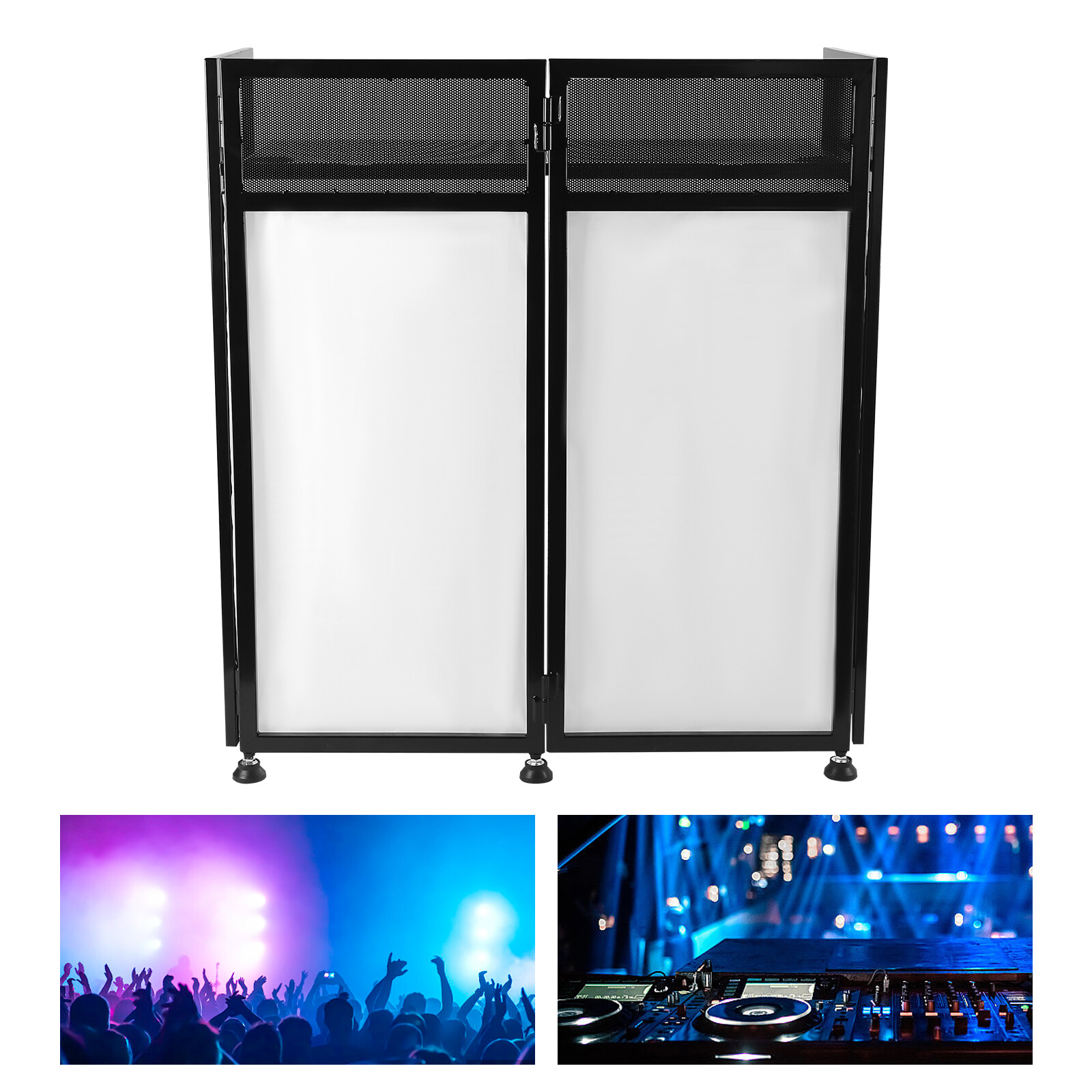 DJ Event Facade Scrim Metal Frame Booth+Travel Bag Case+20" x 40" Flat Table Top
