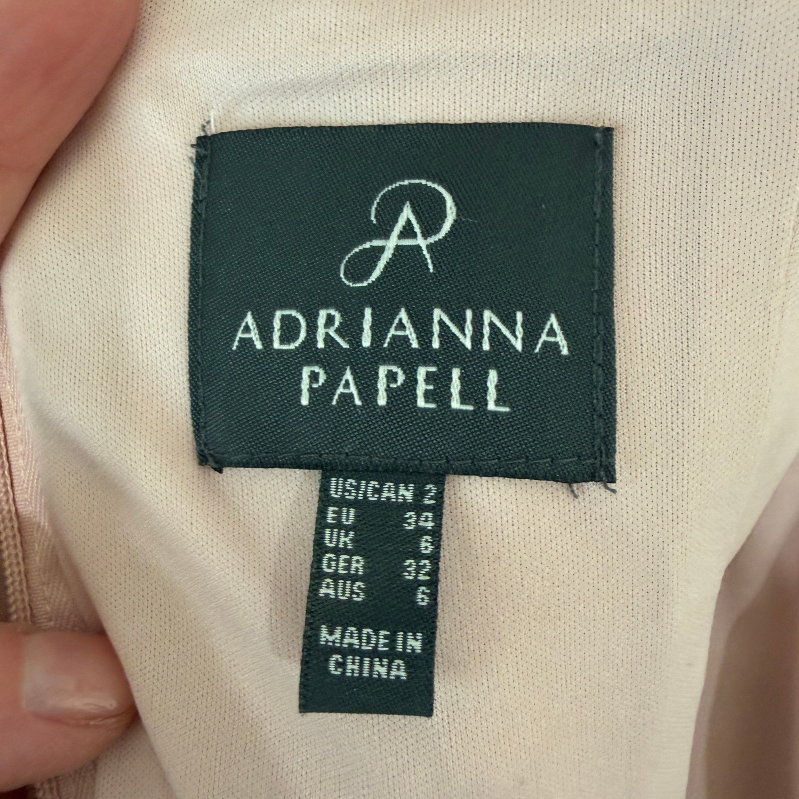 Adrianna Papell 2 Lace Cap Sleeve Illusion Sheath Dress Knee Length Scallop Hem