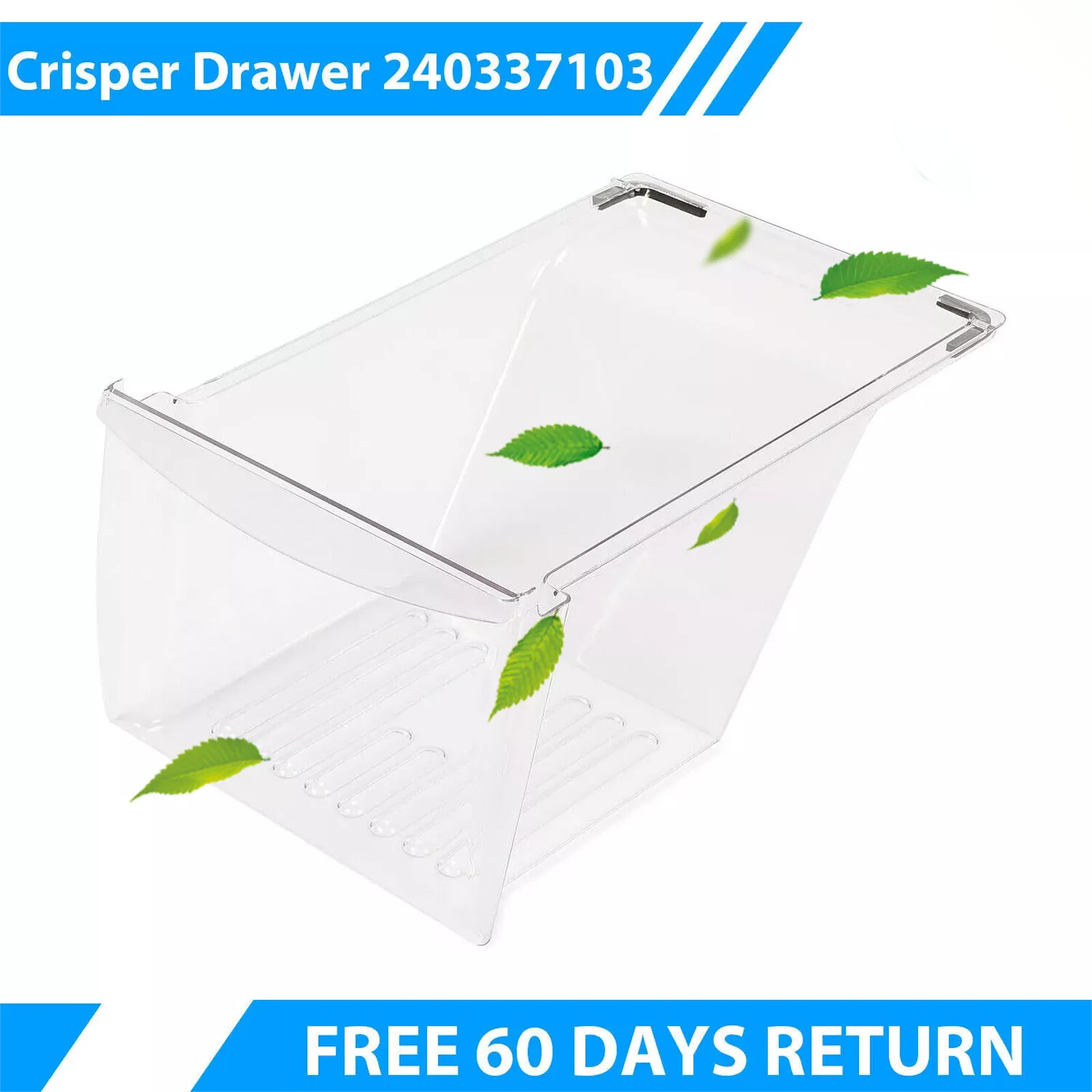 Fridge Refrigerator Clear Crisper Drawer Pan Replacement For 240337103 PS429854