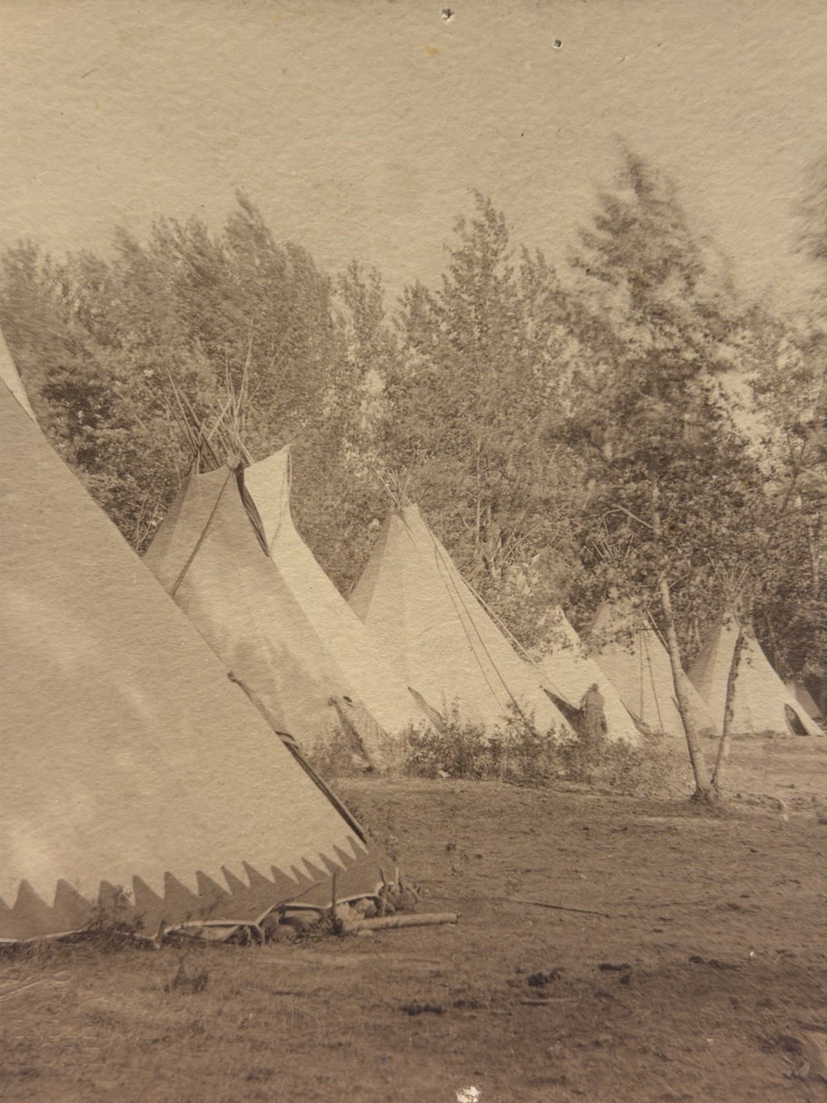 Original Native American Indian Photograph of Nez Perce Camp; 1880's - 1900's