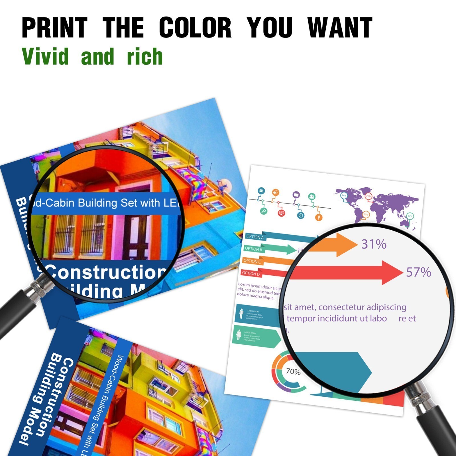 62XL Ink Cartridges Combo Pack for HP Envy 5663 5660 5540 7640 5740 5746