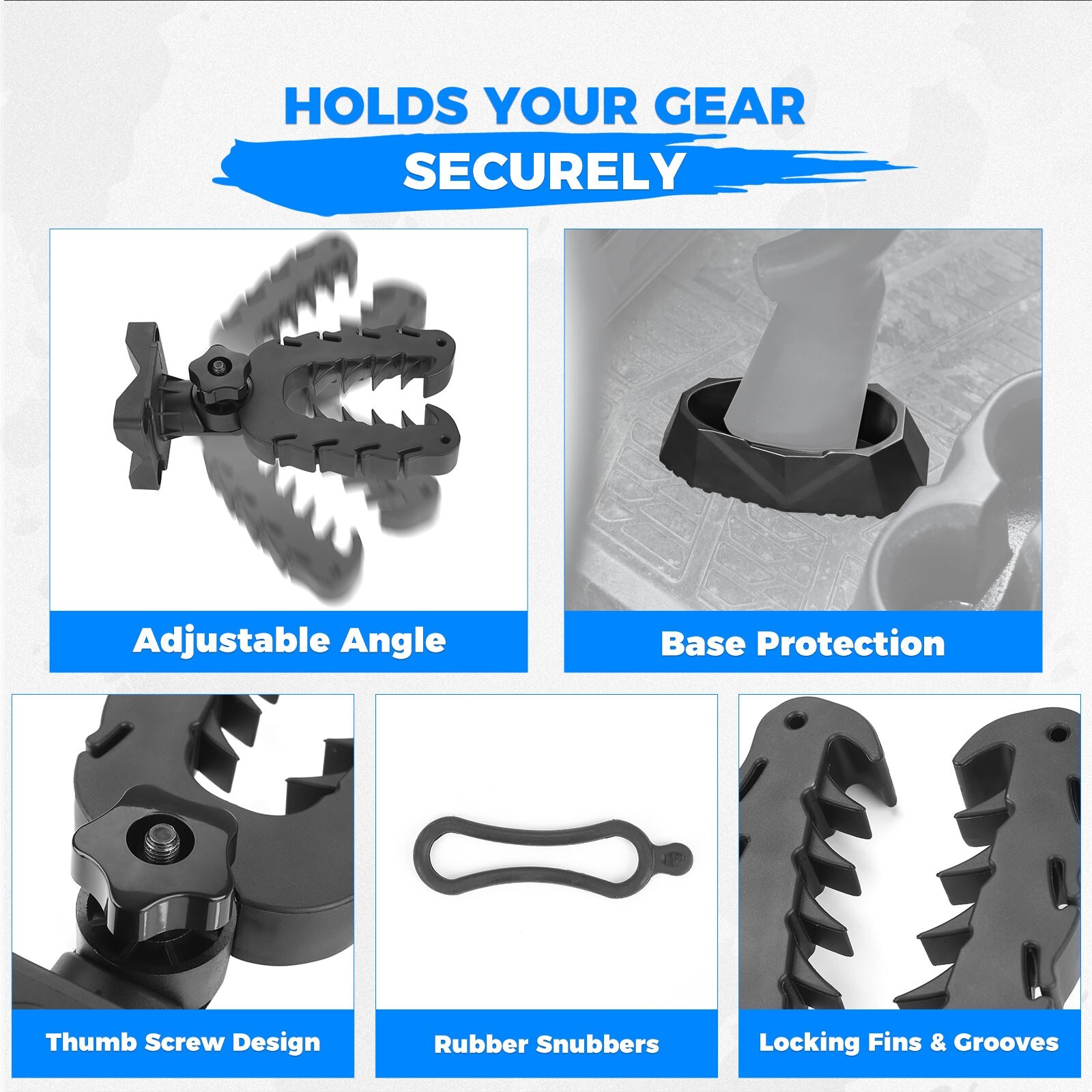 UTV Gun Holder Tool Rack Grip Clamps Rifle Holder For Polaris Ranger XP General