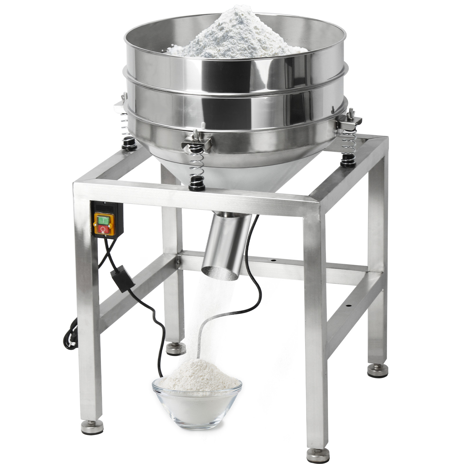 Automatic Powder Sifter Machine Flour Sifter with 19.6" 40&100Mesh Sieve Screen