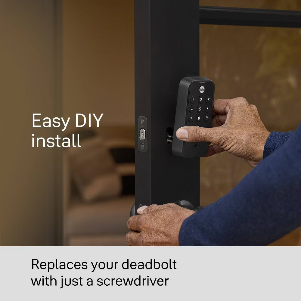 Master Lock Yale Electronic Keypad Deadbolt in Black Suede Finish