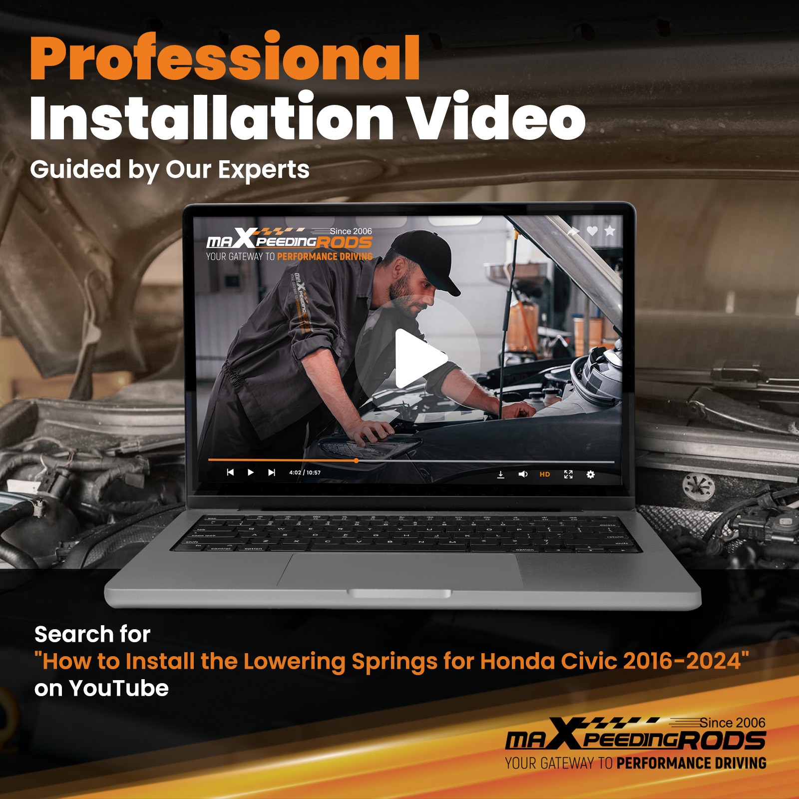 MaXpeedingrods Lowering Springs For Honda Civic FC / FK 2DR / 4DR / 5 DR 16-24