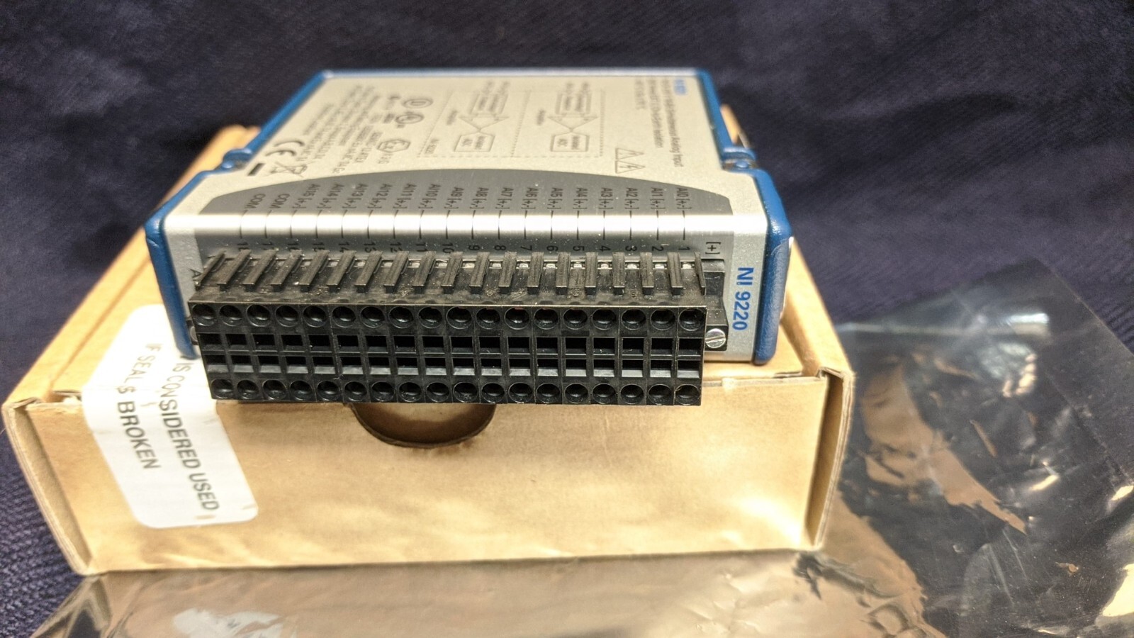 NI 9220 16 AI ±10 V 16 Bit 100 kS/s analog input module CompactDAQ Spring Termin