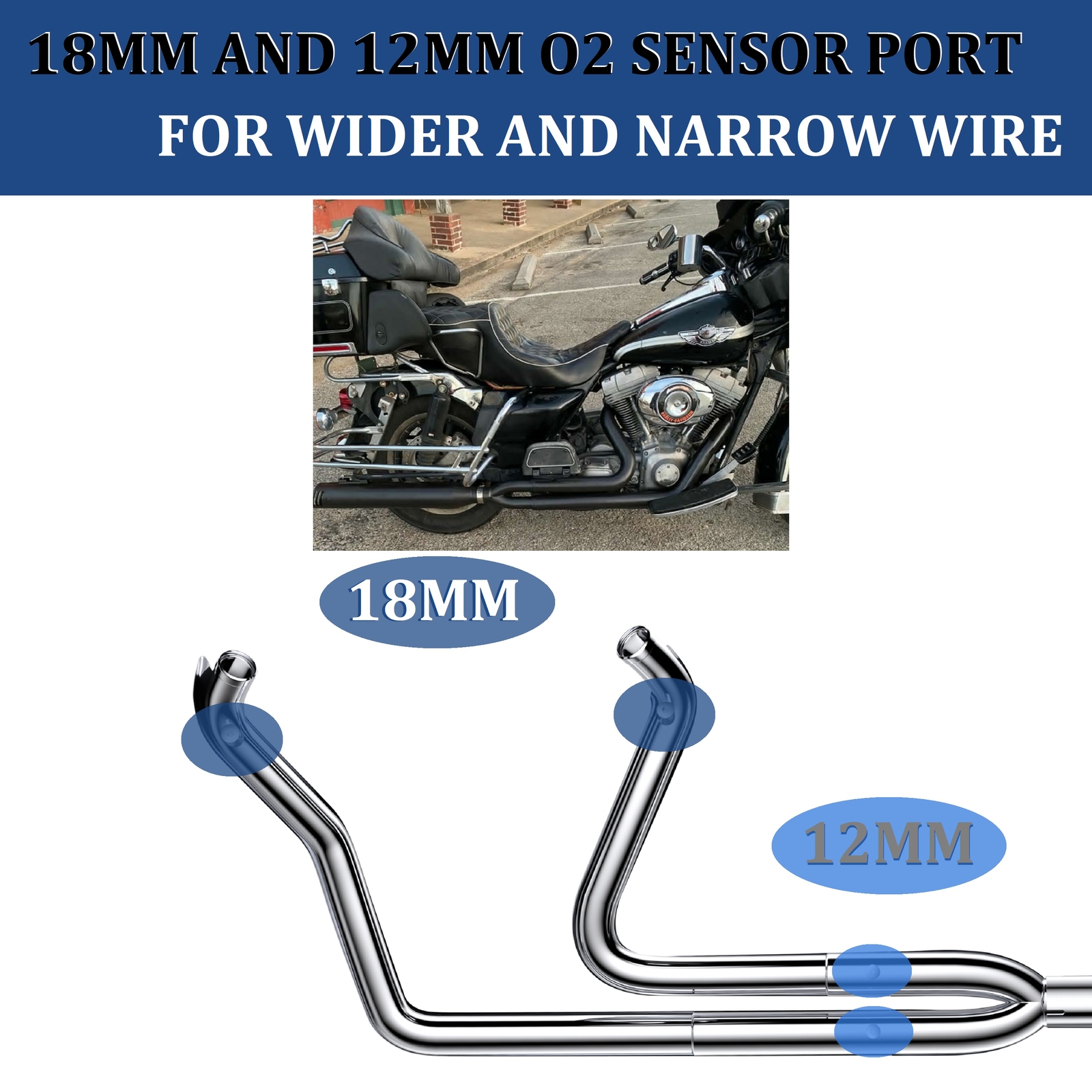 Pro 2 into 1 Black Exhaust Pipe w/ 4" Muffler Fit 1995-2016 Harley Touring