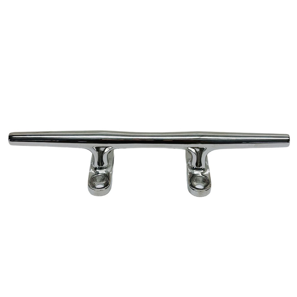 12" Blue Water Deck Cleat Marine Stainless Steel Dock Open Base Rope Cleat 4 Pcs