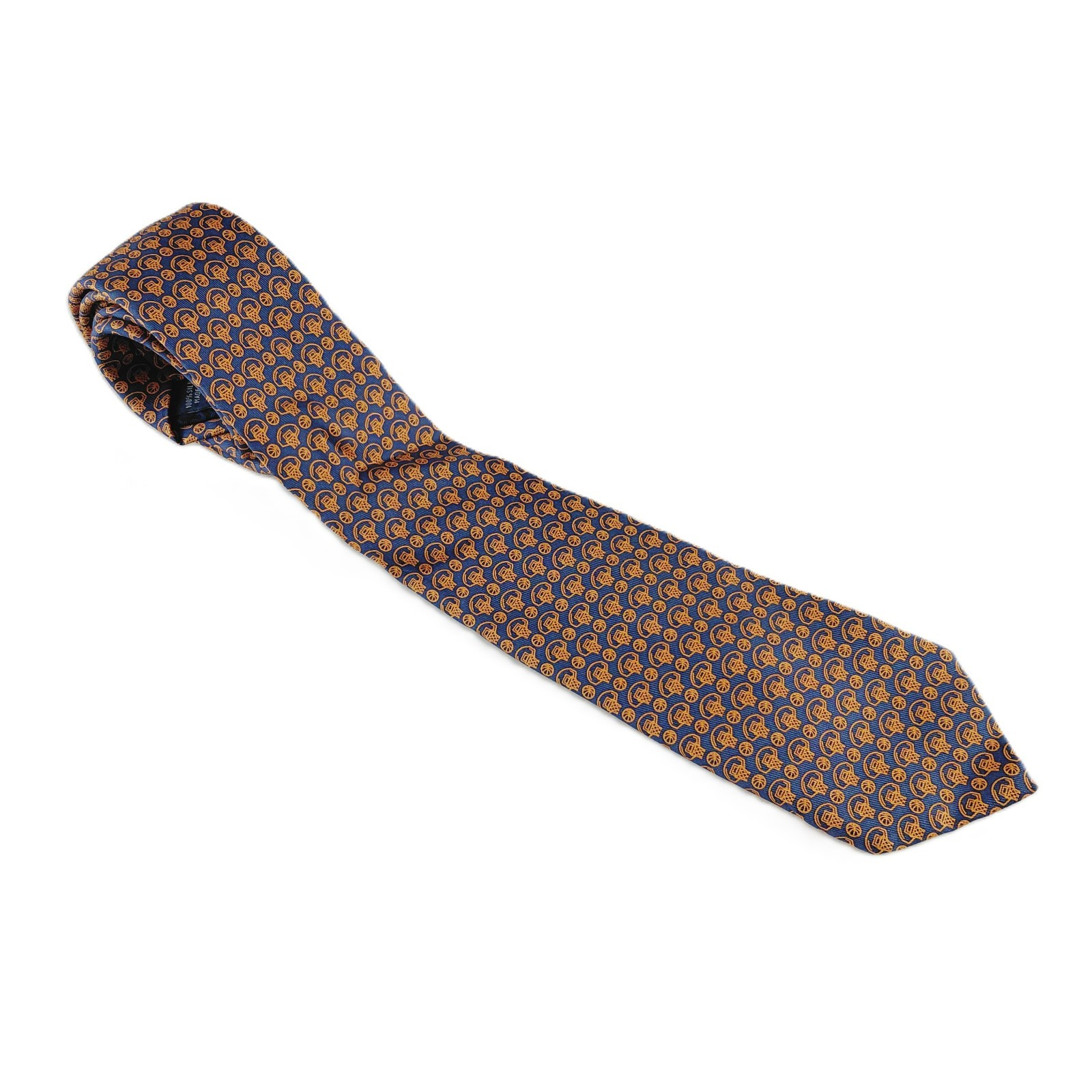 Vineyard Vines Blue Orange Basketballs and Hoops Boys Tie 100% Silk Shep & Ian