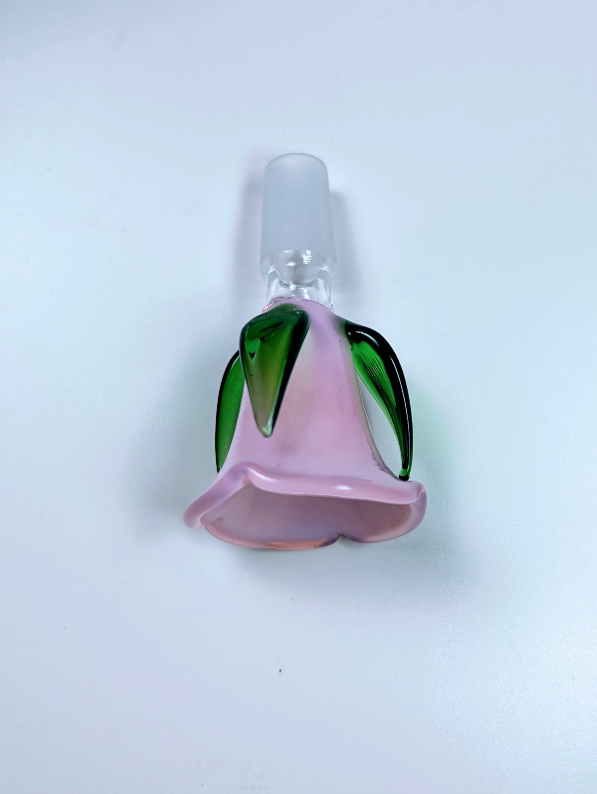 3.5" Cute Pink Rose Bowl Premium Quality 14mm Bowl Slide Bong Water Pipe