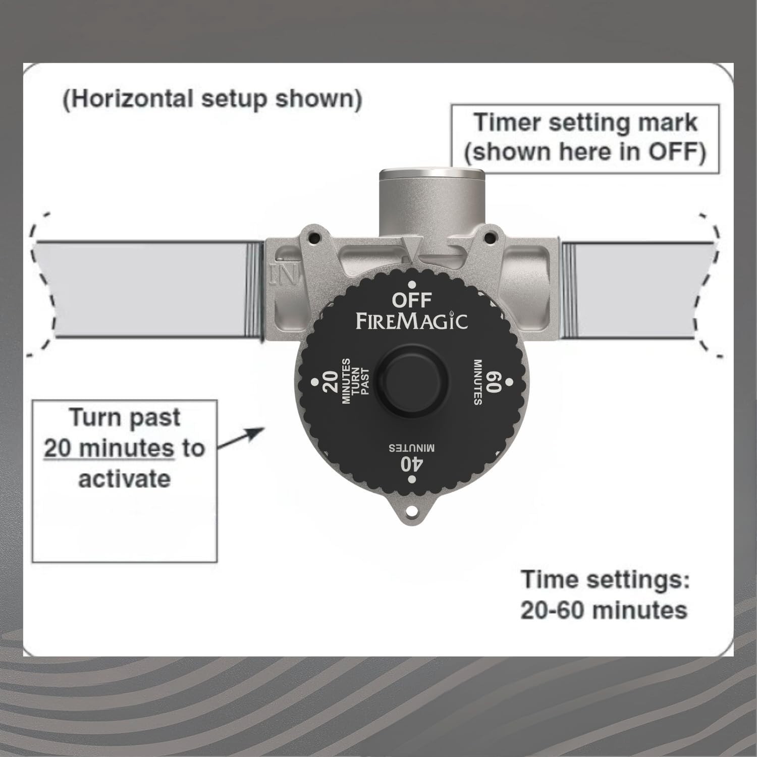 Fire Magic 1-Hour Automatic Timer Gas Safety Shut-off Valve, 3090D