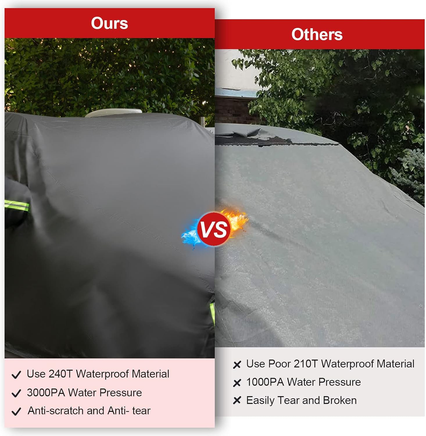 6 Layer CUSTOM FIT For Jeep Wrangler 2 Door Full Car Cover Outdoor Waterproof US