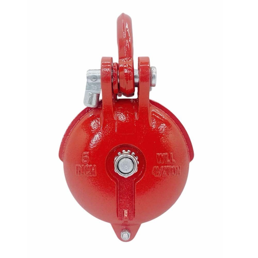 4.5 Ton Bail Snatch Block Hoist Rig-ging Shackle Wire Rope 5" Pulley