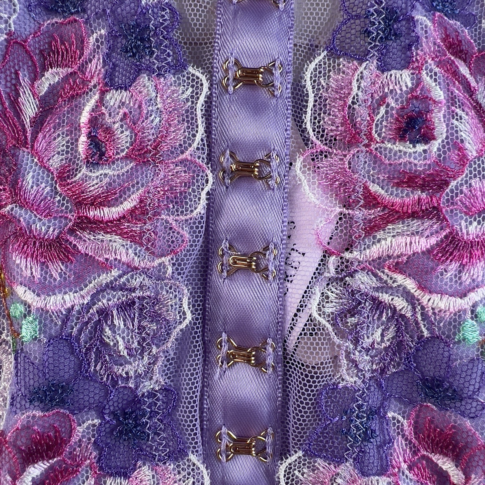 NWT Victoria’s Secret Dream Angels Floral Embroidered Strapless Corset Top M