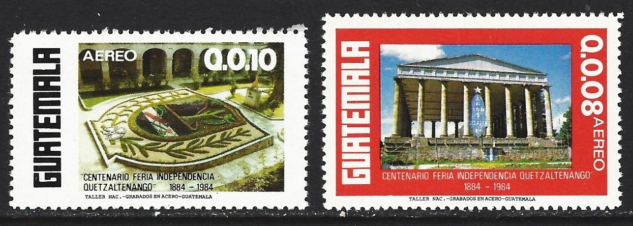 GUATEMALA 1986 SCOTT C803-4 QUETZALTENANGO FAIR  MINT