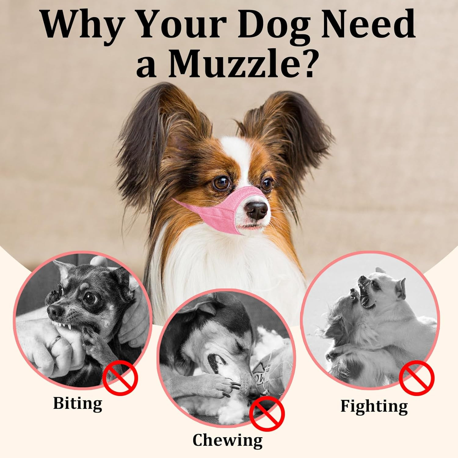 Short Snout Dog Muzzle Small Muzzle for Chihuahua Shih Tzu American Bully Boxer