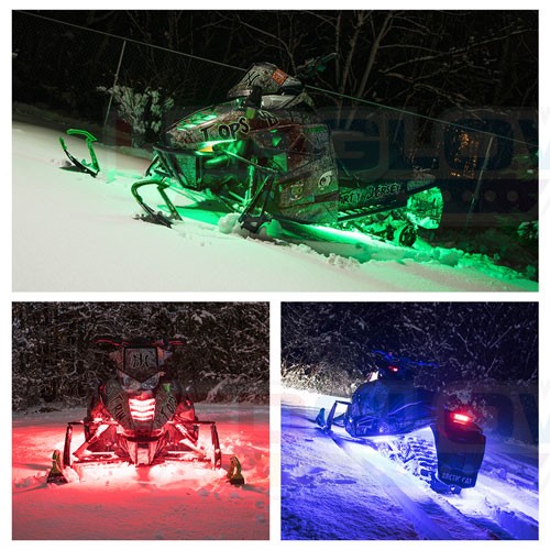 LEDGlow Advanced Million Color LED Snowmobile Underglow Neon Accent Lights Kit