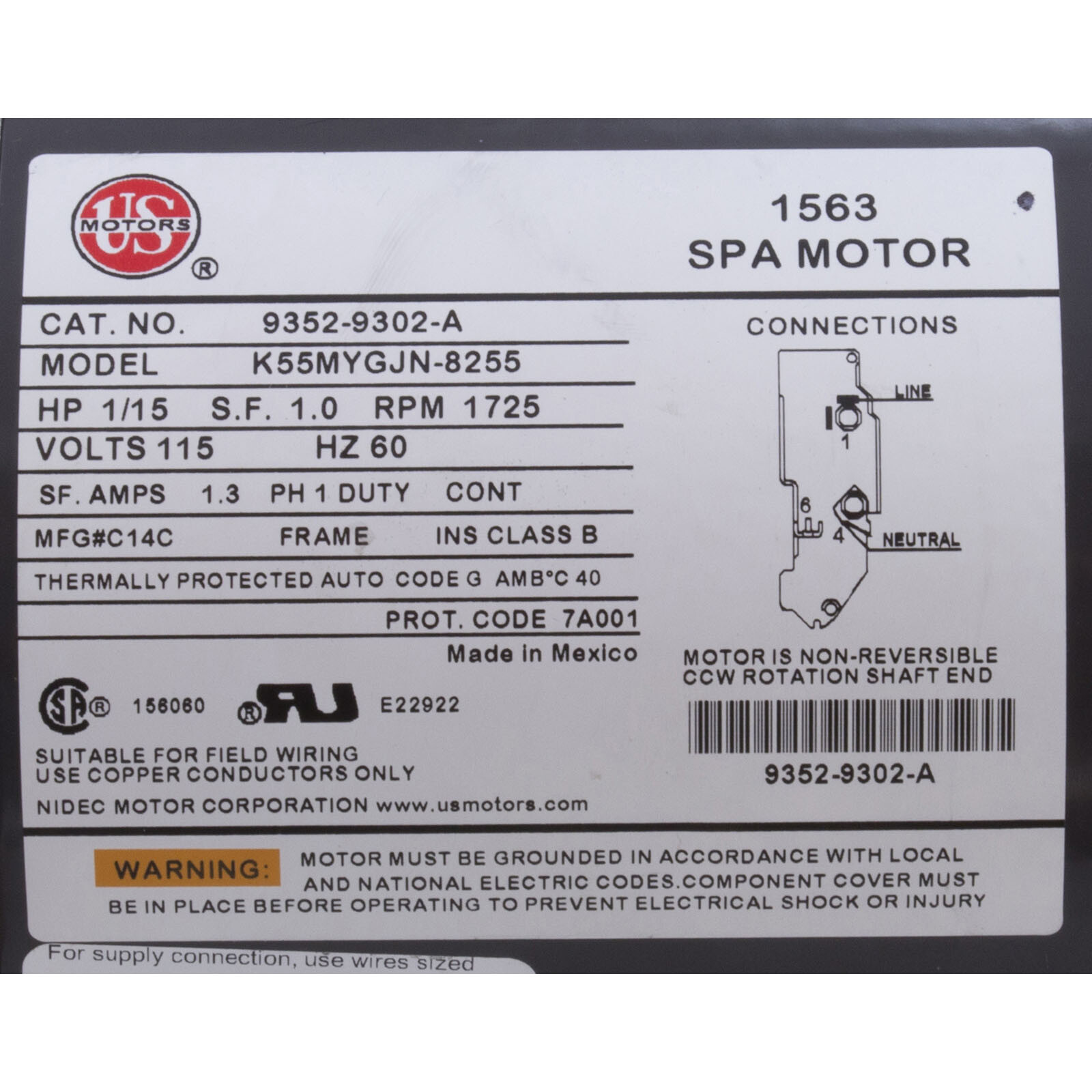 Pump, Circ, Gecko Aqua Flo CMHP, 1/15hp, 115v, 1-1/2", OEM