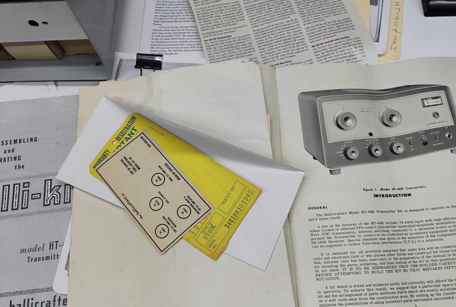 UNBUILT Halli-Kit HT-40K Transmitter. Rare, Vintage Hallicrafters Unbuilt Kit.