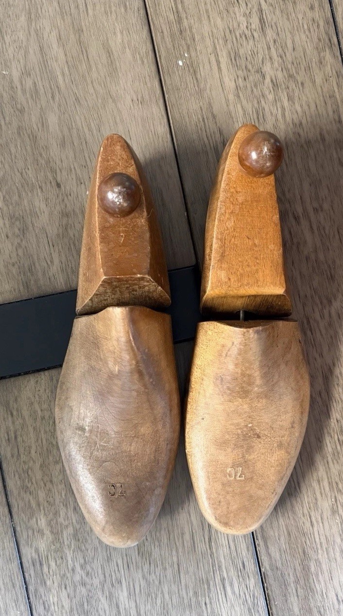 Vintage wooden shoe trees or stretchers