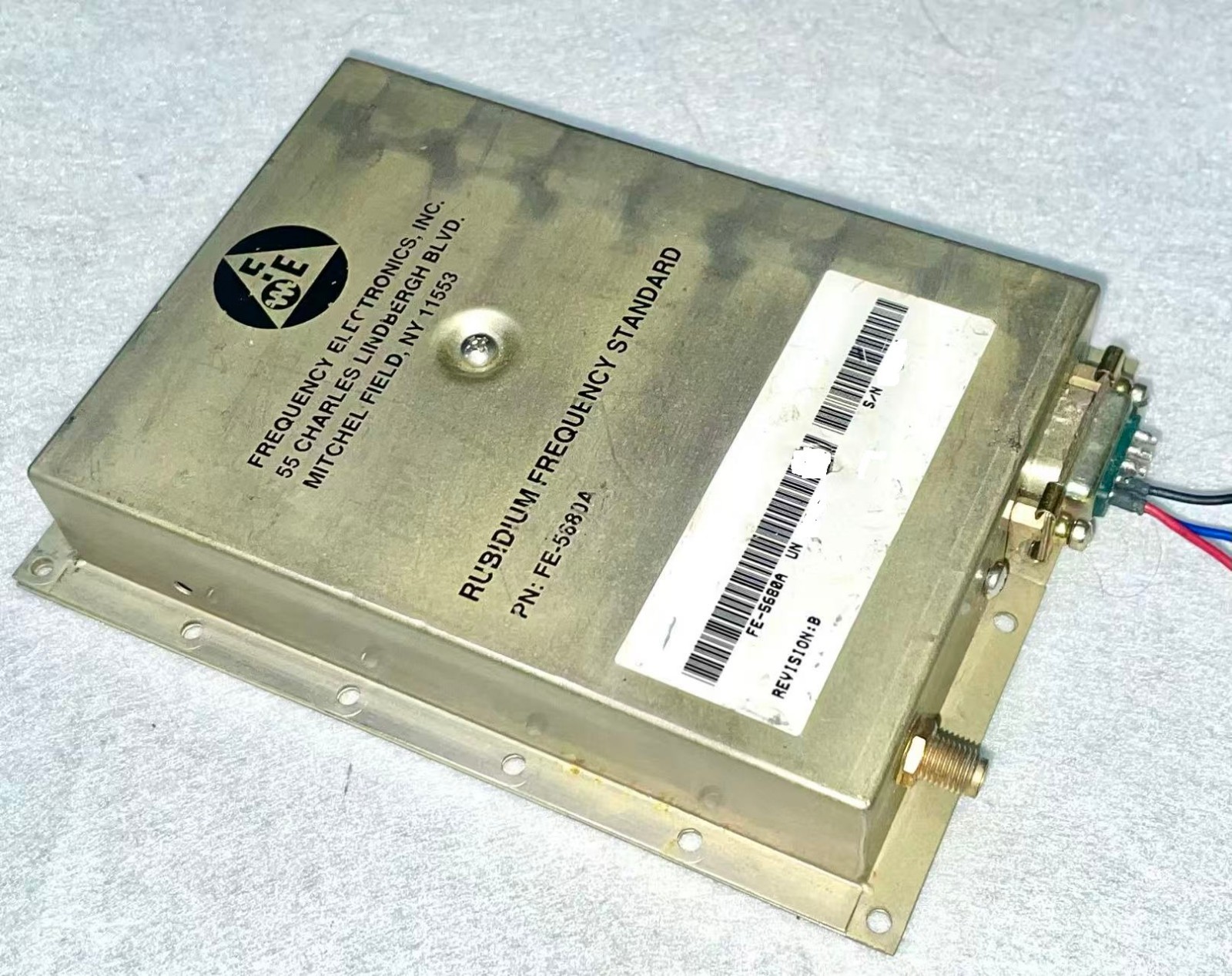 10MHz 1PPS FEI FE-5680A Series Rubidium Oscillator sinewave +15V Good Condition