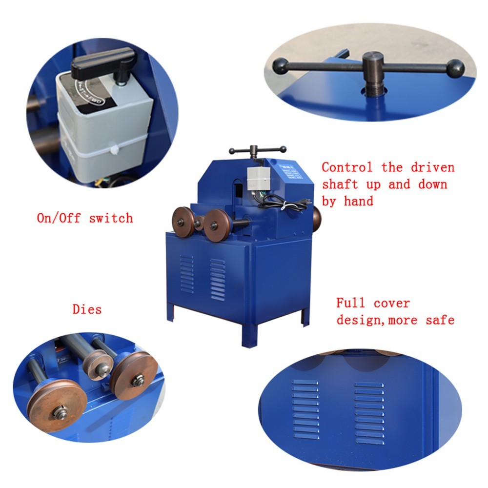 Electric Pipe Bender Roller 9Round/Square Dies Tube Bending Machine G76 2HP 110V