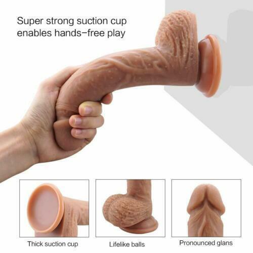 5.3" Dildo For Men Gay Anal Realistic Silicone Penis Suction Cup Women Sex Toy