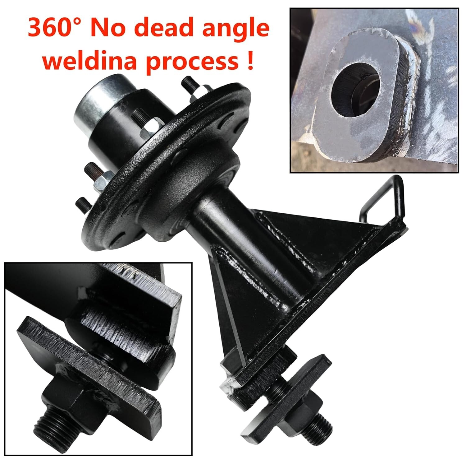 8 x 6.5 Lug Bolt On Wheels Fit For shipping Container Hub and Spindle Kit 8000LB