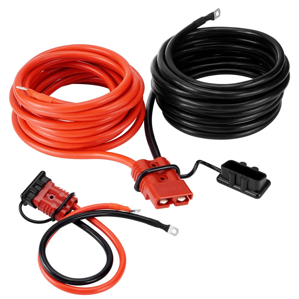 24 FT Quick Disconnect Winch Power Cable 2 Gauge 2 AWG Wiring For Winch Trailer