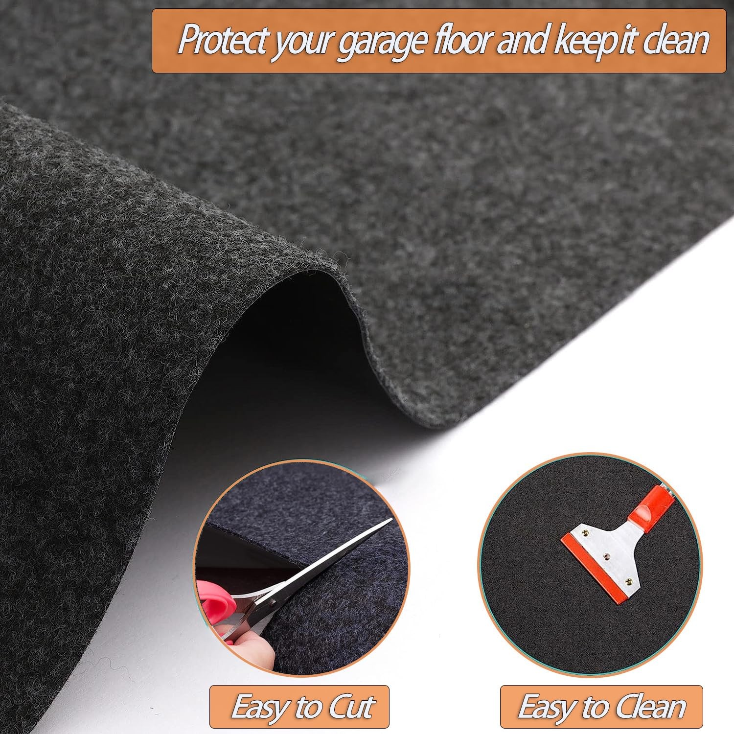 36 x 60 Inch Oil Spill Mat for Garage, Garage Floor Oil Change Mat for Driveway